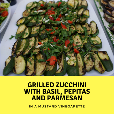 Grilled Zucchini with Basil, Parm, and Pepitas